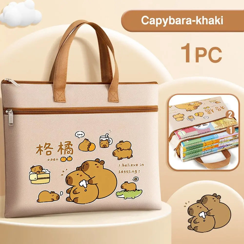 Cartoon Coffee Bar Bag School Bags for Bara Back-to-school Art Bag Canvas Backpack for School Baras Capivara School Supplies