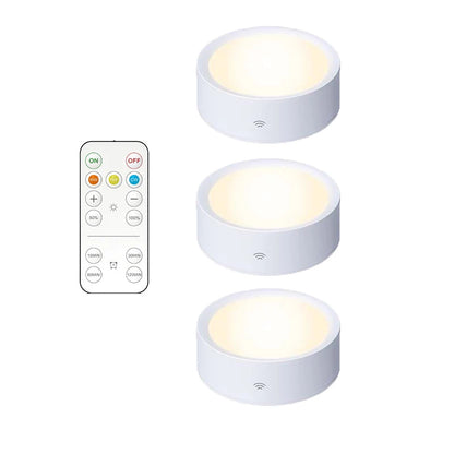 Smart Remote Control Cabinet Light Battery Powered Night Light Dimmable Warm/White Light Kitchen Light Closet Aisle Stairs Light