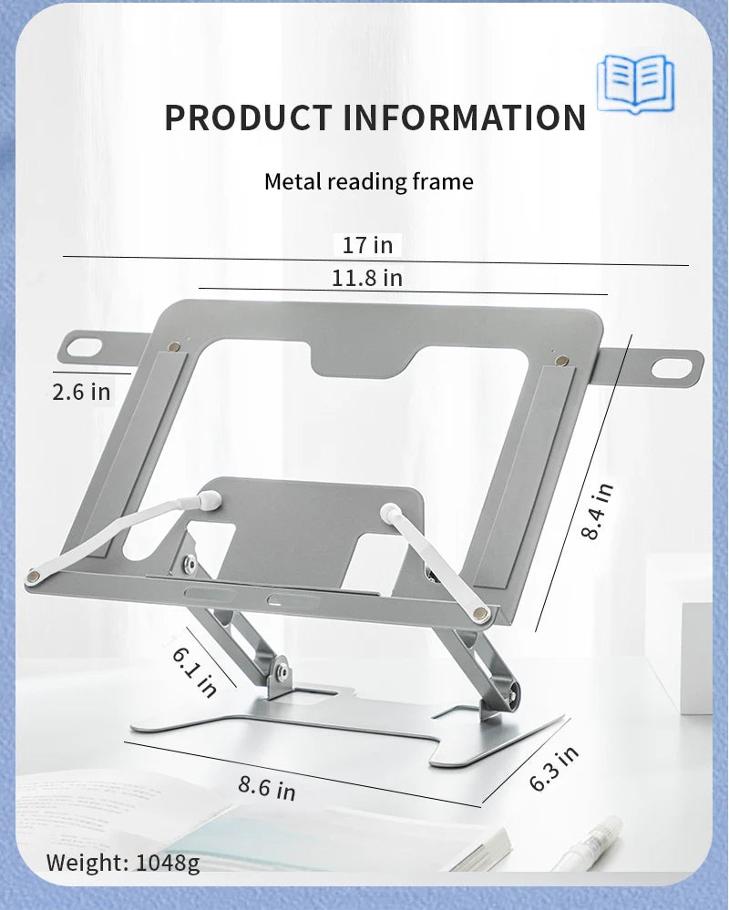 Laptop Holder Reading Stand Book Holder Multifunction Extendable Adjustable Reading Mobile Phones Office Study Desk Assessories