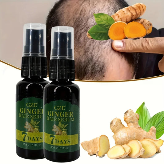 2 Pack GZE Ginger Hair Serum 7 Days Moisturizing Strong Hair