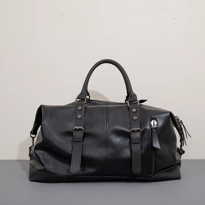 2025 New Men Travel Totes Crossbody Shoulder Bags Large Capacity Handbag Fashion Top-Handle Bag Waterproof PU Leather Laptop Bag