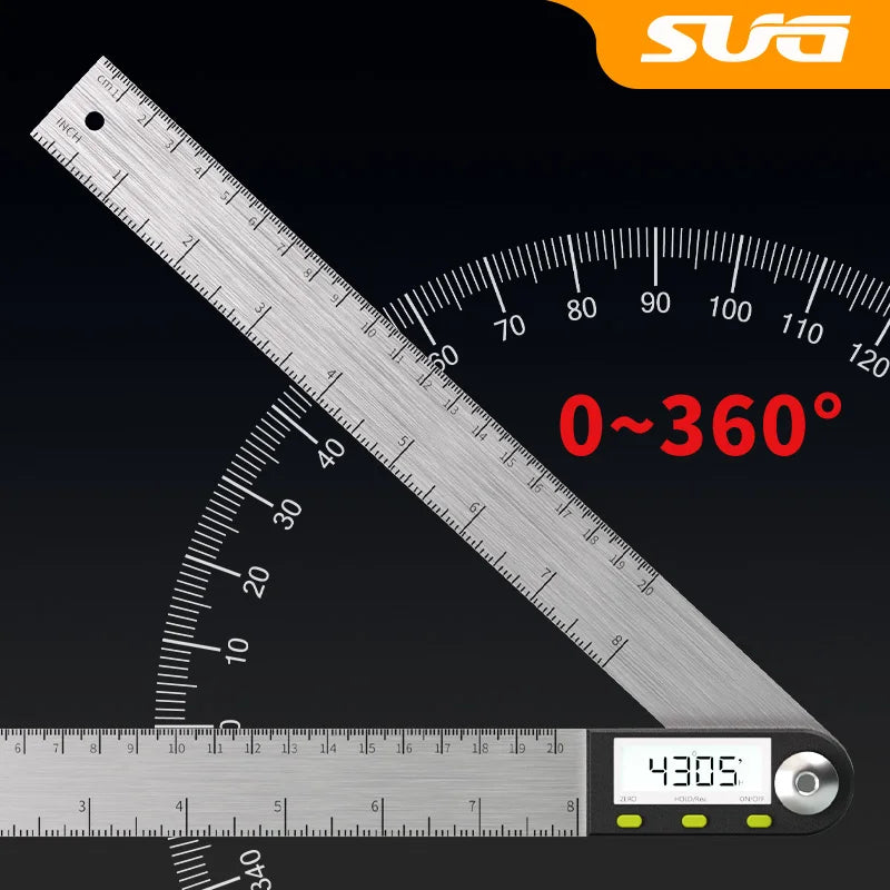 Multi functional digital angle ruler-High precision universal level and multi-purpose electronic measuring ruler