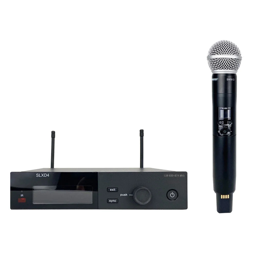 SLXD4 SLX24 Professional Wireless UHF Microphone System For Karaoke church perform church mic
