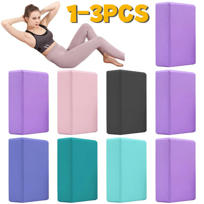 EVA Yoga Block Solid Color Yoga Balance Bricks Moisture-Proof High Density Yoga Blocks Body Shaping Yoga Blocks for Meditation