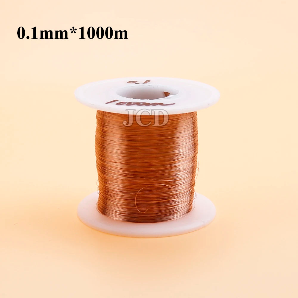 1 roll of copper lacquer wire 0.05mm-0.15mm cable copper wire electromagnetic wire enameled copper winding wire coil copper wire