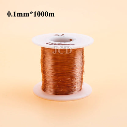 1 roll of copper lacquer wire 0.05mm-0.15mm cable copper wire electromagnetic wire enameled copper winding wire coil copper wire