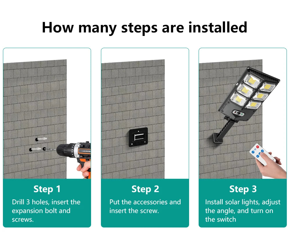 Smart Motion Sensor Wall Lights Outdoor Solar Lamp Garage Lamp Balcony Courtyard Decoration Porch Light Roadside Security Lights