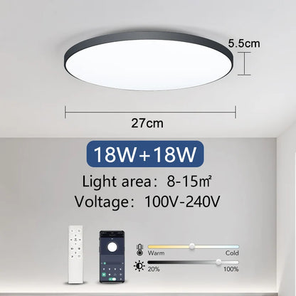 Smart Led Ceiling Lamp 36W 50W Dimmable Modern Led Ceiling Lights With APP Remote Control For Bedroom Living Room