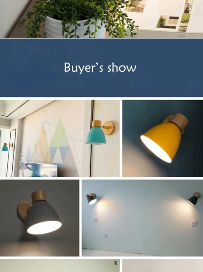 LED Wall Lamp Macron Home Decorative Light For Bedroom Bedsides Living Room Study Aisle Indoors Nordic Simple Decor Wall Sconce