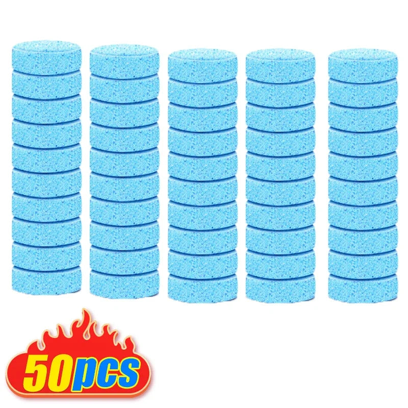 50pcs Car Effervescent Washer Tablet Auto Glass Washing Tablet Car Windscreen Cleaner Windscreen Glass Cleaning Tablet