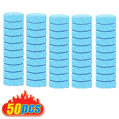 50pcs Car Effervescent Washer Tablet Auto Glass Washing Tablet Car Windscreen Cleaner Windscreen Glass Cleaning Tablet
