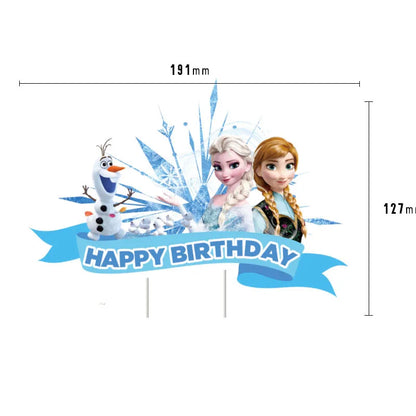 Birthday Disney Frozen happy party for party Disposable tableware girl fover party decor Snow Queen anniversary party Supplies