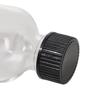 6 Pcs Small Clear Glass Bottles With Lids Glass Containers Round Bottles For Juice, Oils, Ginger Shots, Whiskey, Liquids