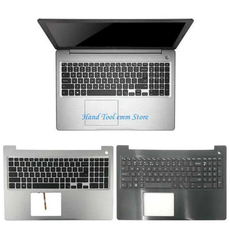 H37F US Laptop Upper Case Palmrest Backlit Keyboard for Dell 15 5570 5575