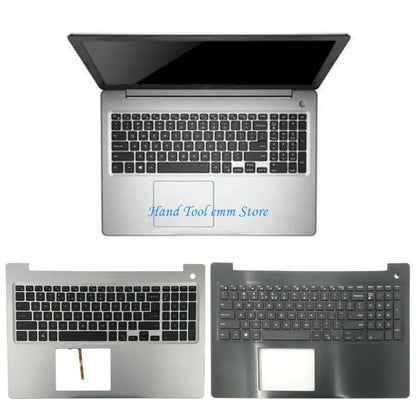 H37F US Laptop Upper Case Palmrest Backlit Keyboard for Dell 15 5570 5575