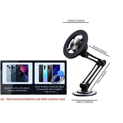 Magnetic Car Phone Stand - Scalable, 360 ° Rotating Foldable, Compatible with All Phones, Suitable for All Scenarios