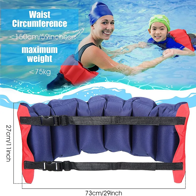 Swim Belt Pool Flotation Belt Waist Floatation Belt for Adults Adjustable Floating Belt Swim Training Aid Waist Belt,1PC