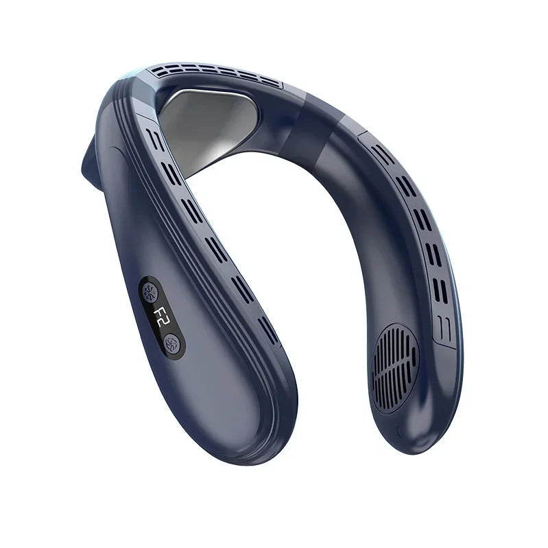 New Wearable Neck Fan Hanging Neck Fan Rechargeable Semiconductor Cooling Bladeless Fan Outdoor Personal Fan Wearable Cooler