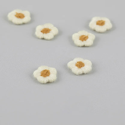 Mini Embroidered Small Flower Patch DIY Earring Accessories Children's Hair Accessories Clothing Accessories