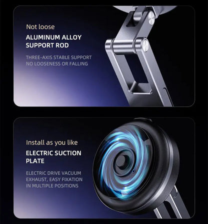 Magnetic Car Mobile Phone Holder Mount Foldable 360 Degree Rotating Vacuum Adsorption Smartphone Holder Multifunction