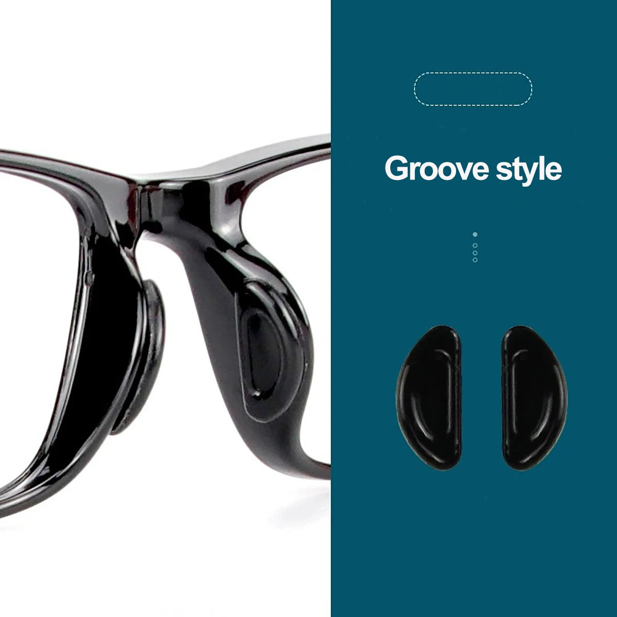 5pairs Eyeglasses Anti Slip Nose Pads Soft Silicone Adhesive Glasses Nose Pads for Plastic Frame Glasses Sunglasses(Black/White)