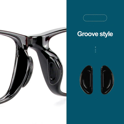 5pairs Eyeglasses Anti Slip Nose Pads Soft Silicone Adhesive Glasses Nose Pads for Plastic Frame Glasses Sunglasses(Black/White)