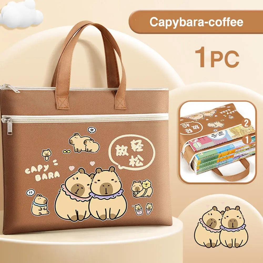 Cartoon Coffee Bar Bag School Bags for Bara Back-to-school Art Bag Canvas Backpack for School Baras Capivara School Supplies