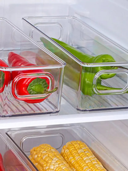 1pc-Refrigerator Food Storage Container Refrigerator Organizer Bins Stackable Fridge Food Storage Box with Hand Kitchen Accessor
