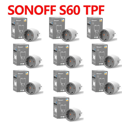 SONOFF S60 TPF EU Wifi Smart Plug 16A Current Smart Socket With Energy Monitoring Remote Control Timer Voice Control Smart Scene