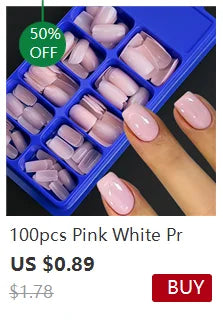 120pcs Pink French Tip Press-On Nails Medium Length Square Shape With Glossy Finish False Nails Full Cover Pre-Shaped Fake Nails