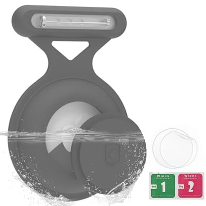 Silicone Steel Clip Compatible with Apple AirTag - Protective Silicone Clip for Tracker Protect Keychain Silicone Cover