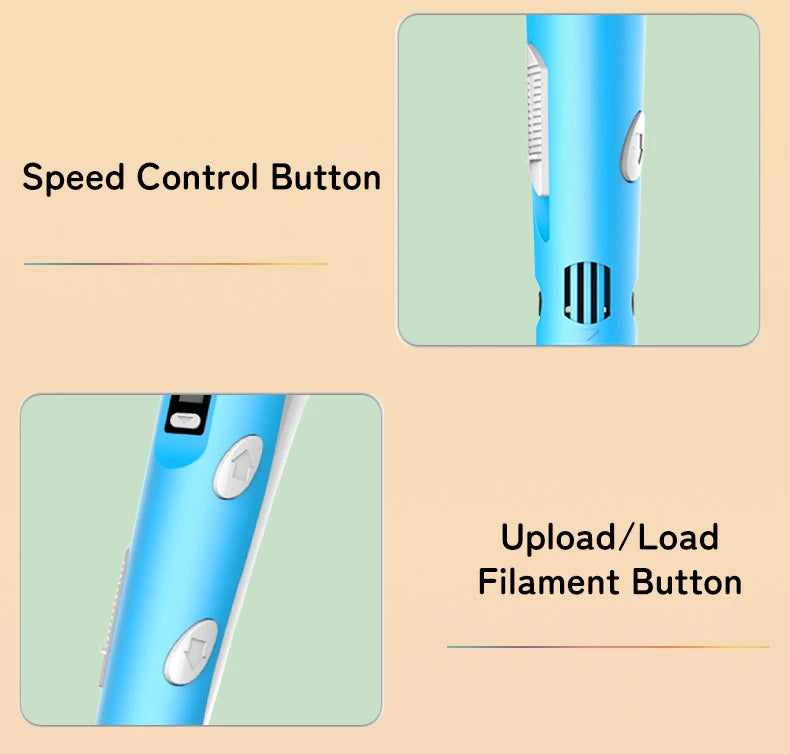 2023 Handwork 3D Pen 3d Printing Pen DIY Drawing Pens PLA Filament Birthday Christmas Gift For Kids Children with Power Adapter