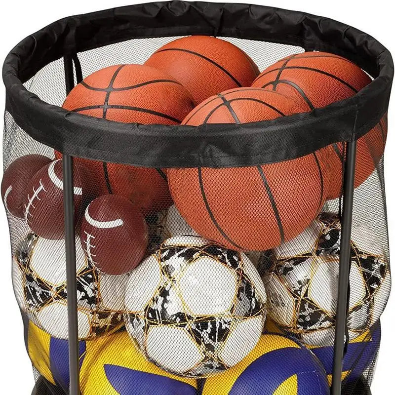 Outdoor Ball Storage Sports Ball Storage Portable Organizer Box Large Capacity Net Container for Garage Deck Outdoor Garden