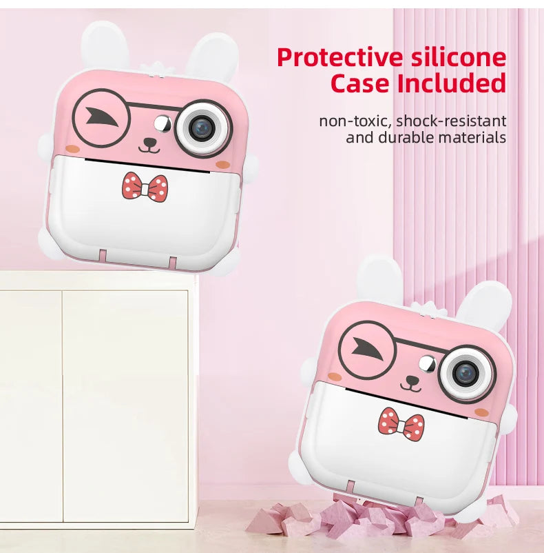 Children 1080P HD Digital Camera  Mini Thermal Printer Photography Instant Print Photo HD Digital Video Cameras Portable Toy