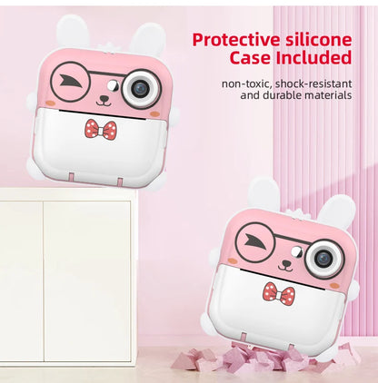 Children 1080P HD Digital Camera  Mini Thermal Printer Photography Instant Print Photo HD Digital Video Cameras Portable Toy