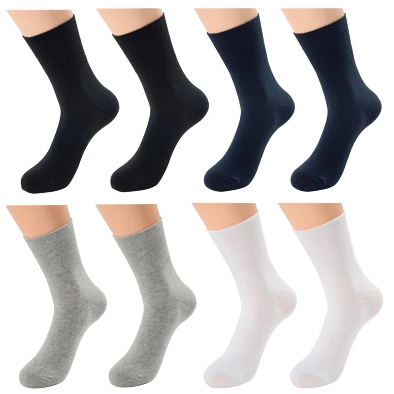 8 Pairs/Lot Diabetic Socks Men and Women Non Binding Loose Top for Diabetes Patients Swollen Feet Bamboo Cotton Material
