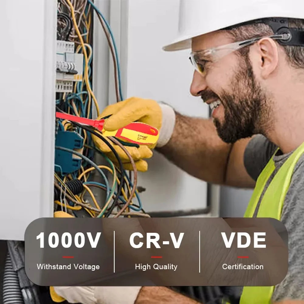 Electrician Repair Tools Kit 13pcs 1000V Changeable Insulated Screwdrivers Set