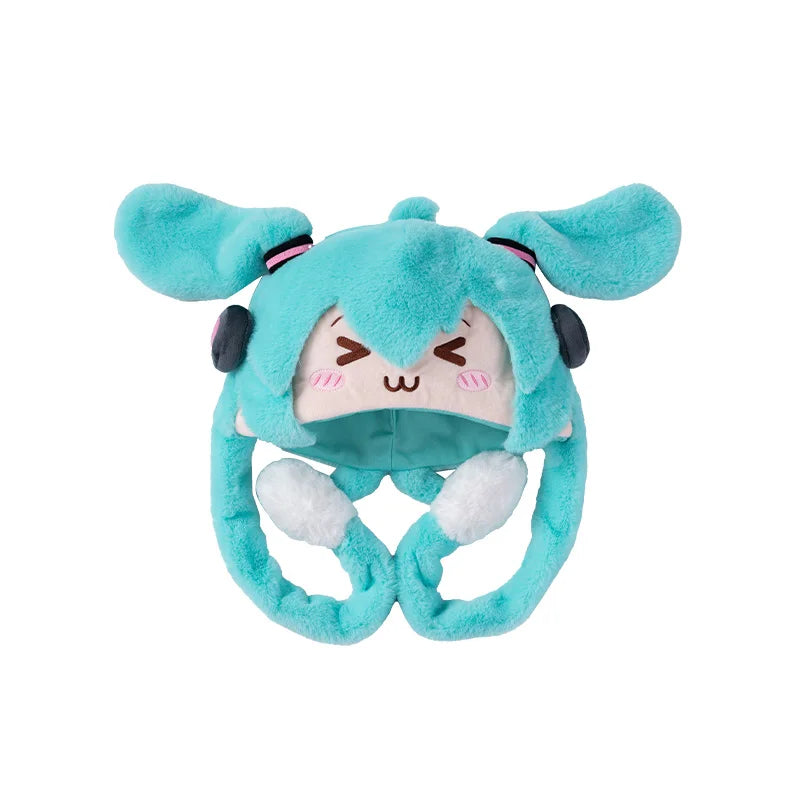 Original Moeyu Miku Hat for Women Men Cap Plush Ears Move Cartoon Hats Autumn Winter Warm Hatsune Vocaloid Cosplay Caps
