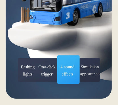 High-quality school bus toy car model large sound and light double-decker bus simulation car toy children's gift