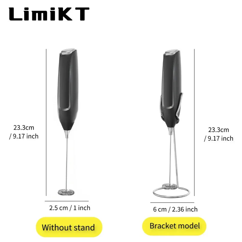 LimiKT Electric Milk Frother Ultra-Fast Handheld Beverage Blender for Coffee, Smoothies, Matcha and Coffee Creamer