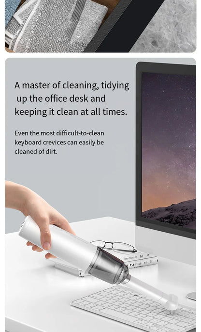 Vacuum Cleaner Mini Car Cleaning Powerful Suction Handheld Car Vacuum Cleaner Rechargeable for Car and Home Auto Vacuum Cleaner