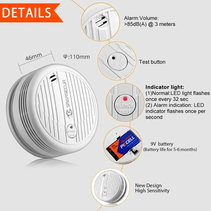 Alarmest Wifi Smoke Detector Smoke Sensor Highly Sensitive For smart Life app control Power by Tuya