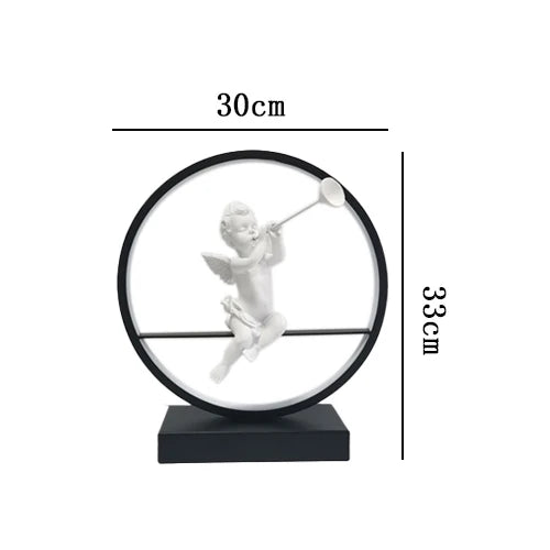 LED Angel table lamps bedroom bedside decorative lamp married couple romantic warm desk lamp