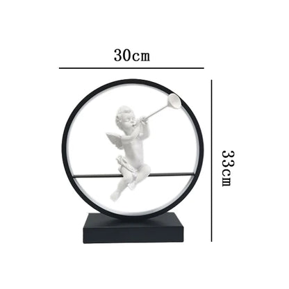 LED Angel table lamps bedroom bedside decorative lamp married couple romantic warm desk lamp