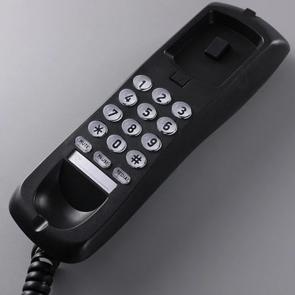 High Quality Landline Telephone with Mute and Redial Functions Easy Install Wall Phone Black/White