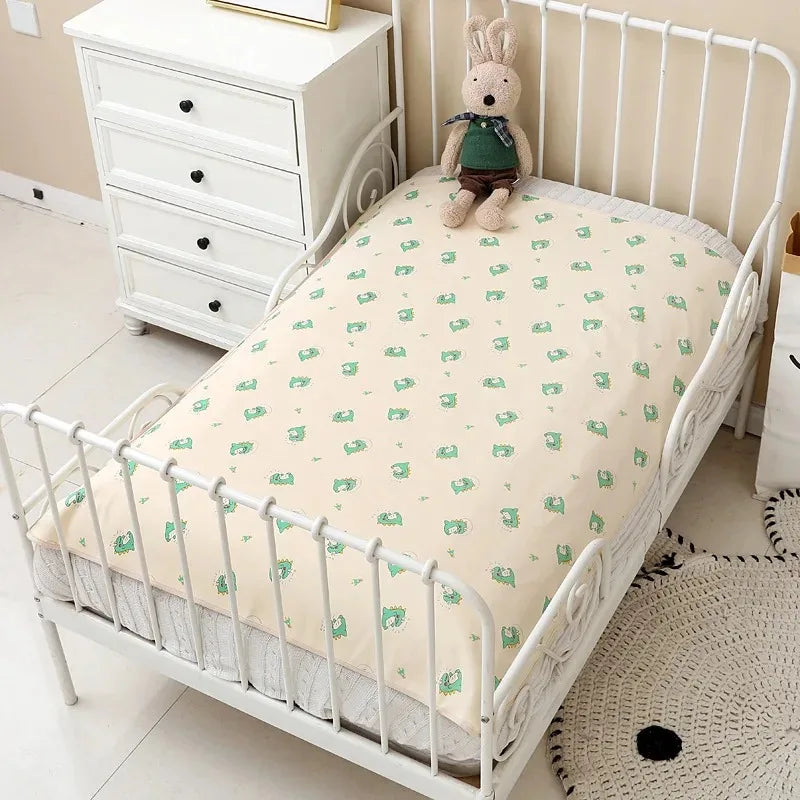 120*90CM Infant Change Diaper Pad Cover Washable Newborn Bed Nappy Mattress Crib Sheet Waterproof Baby Urine Mat Cotton Reusable