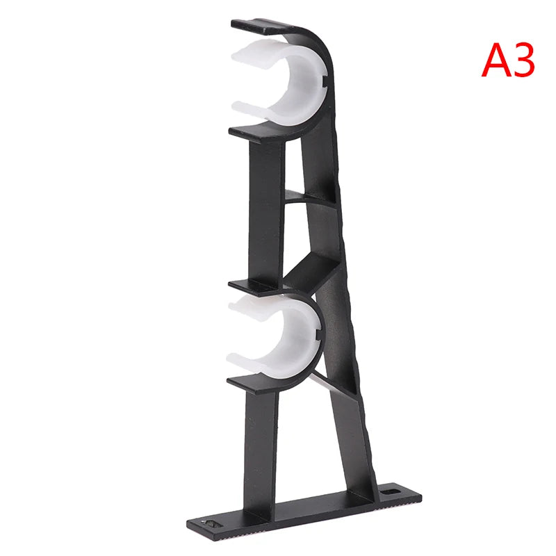 1Pc Double Curtain Rod Brackets Wall Curtain Rod Retainers Bracket Curtain Rod Hooks Aluminum Alloy Curtain Rod Window Hardware