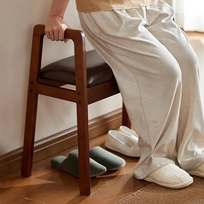 Bedroom Wooden Stool Storage Dressers Lazy Shoes Changing Side Table Entryway Bench Ergonomic Taburete Madera Nordic Furniture