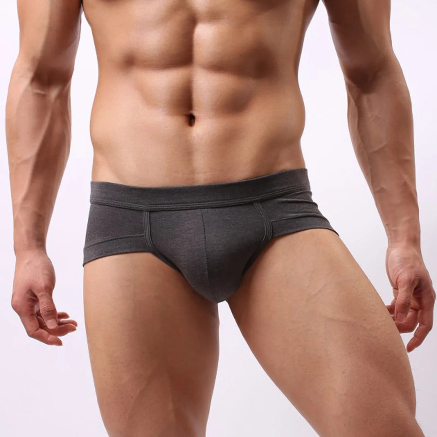 Mens Sexy Modal Underwear Briefs Men Low Rise U convex Pouch Brief Underpants Men Breathable Briefs