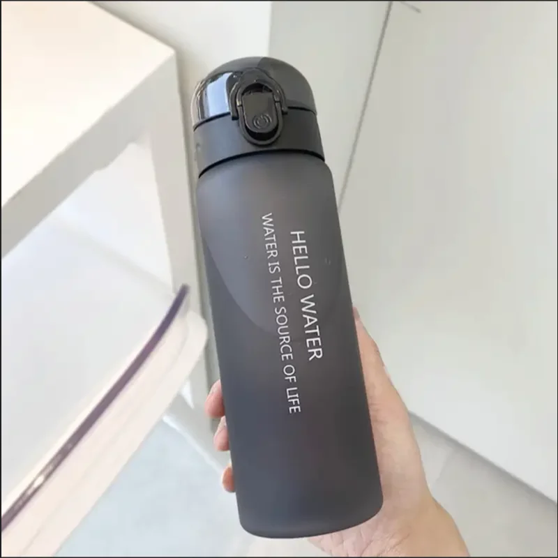 780ml/26.37oz Stay Hydrated and Healthy with Our Frosted Transparent Water Bottle for School, Outdoor, and Fitness Activities